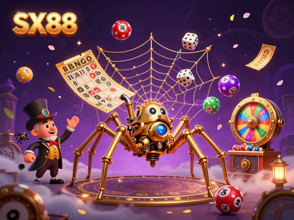 Experience exhilarating gameplay at SX 88 with a vibrant steampunk fantasy scene featuring dynamic lottery elements.