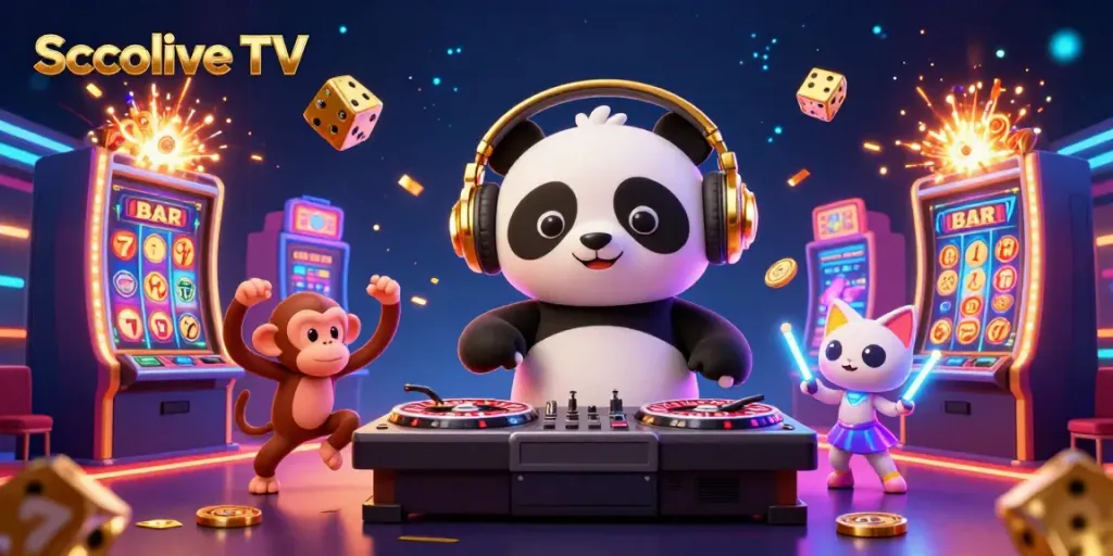 Experience thrilling gameplay on Socolive TV with engaging characters amidst a vibrant casino scene.