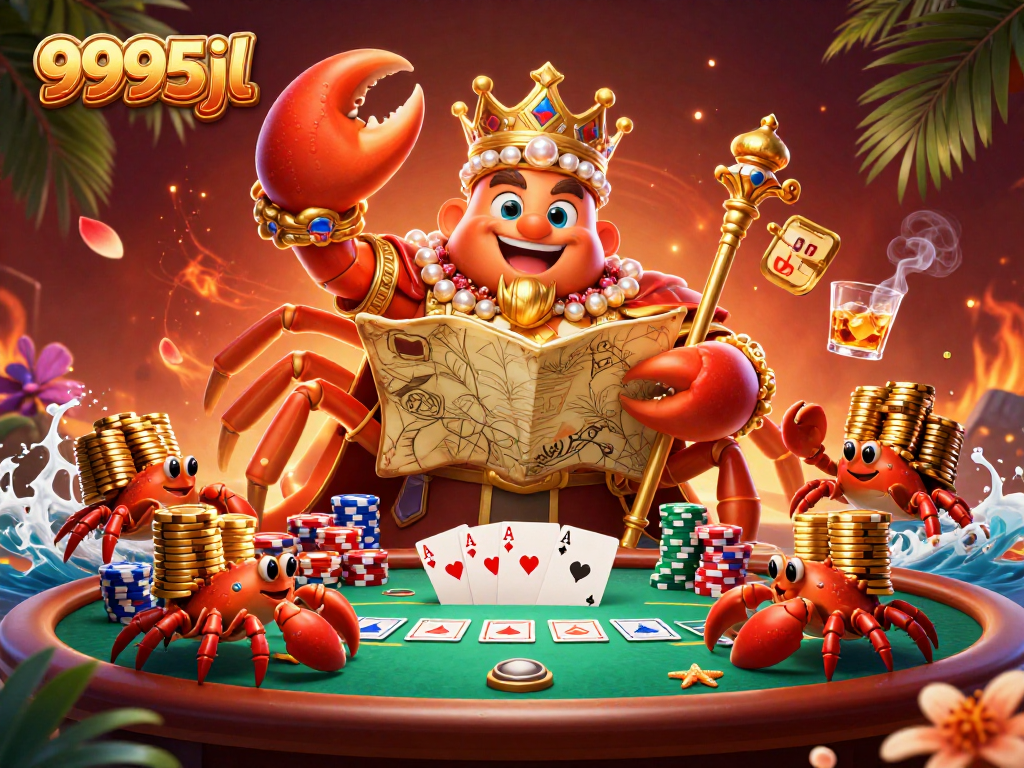 Engage with the thrilling casino experience at 9995jl featuring a vibrant crab emperor's reign.