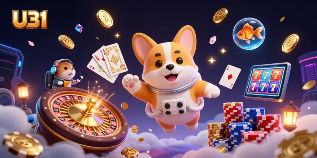 U31 offers an engaging gaming experience with vibrant visuals and casino elements, attracting players.