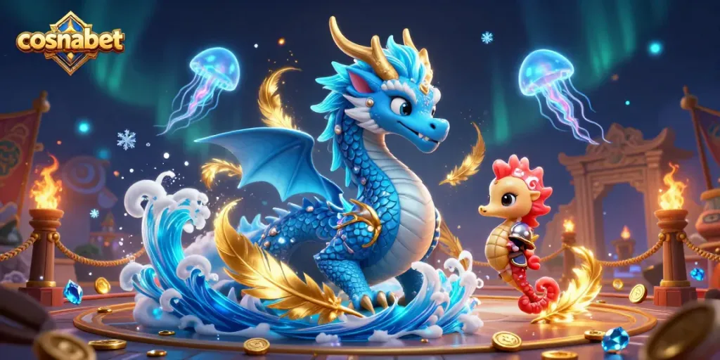 Experience thrilling bets at cosmobet, with vibrant characters in an epic casino scene.