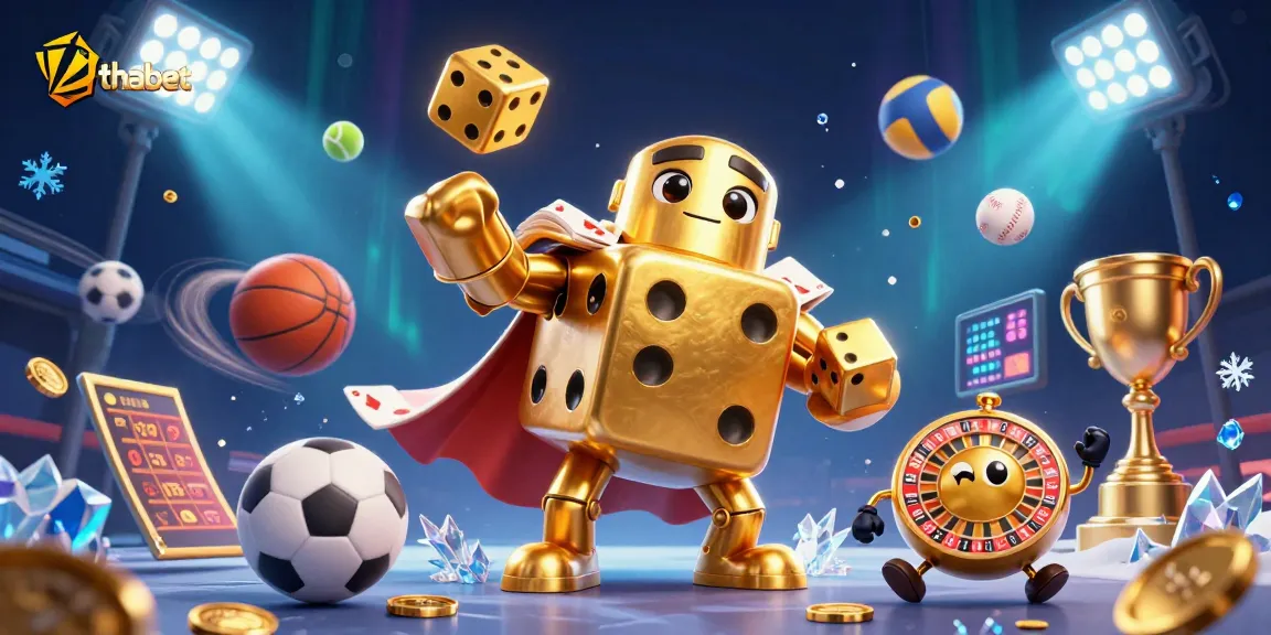 Experience thrilling gaming moments at thabet with energetic sports elements and vibrant 3D illustrations.