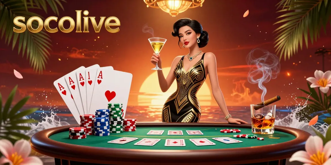 Socolive enhances live casino experiences with exciting poker and roulette atmosphere with vibrant details.