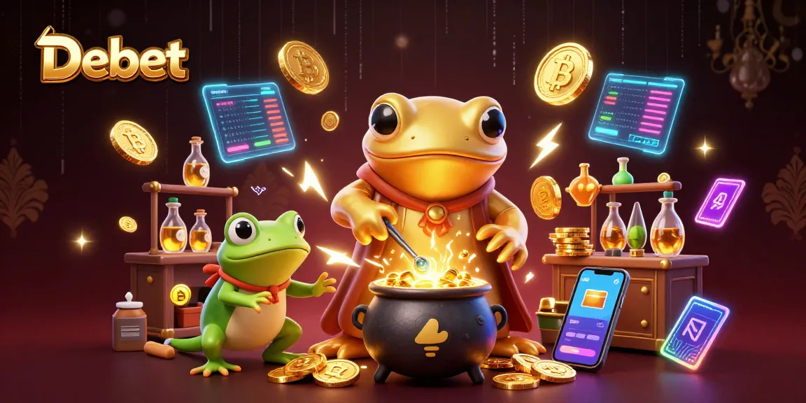 Betting on Debet with golden coins in a vibrant and dynamic casino scene.