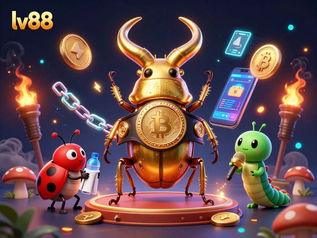 Join the vibrant action at lv88 where exciting casino gameplay is illustrated with unique characters.