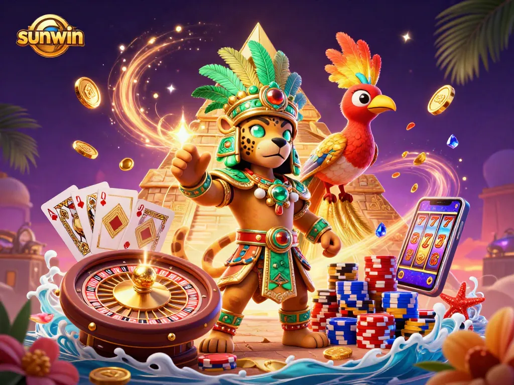 Experience the sunwin casino adventure with golden coins and dynamic betting scenes.