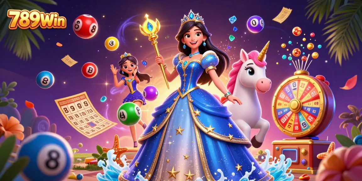 Experience the thrill of 789Win with colorful lottery balls, dynamic prizes, and a magical atmosphere.
