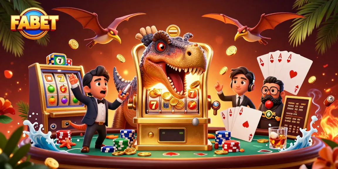 FABET casino experience highlights pachycephalosaurus winning jackpot while capturing coins