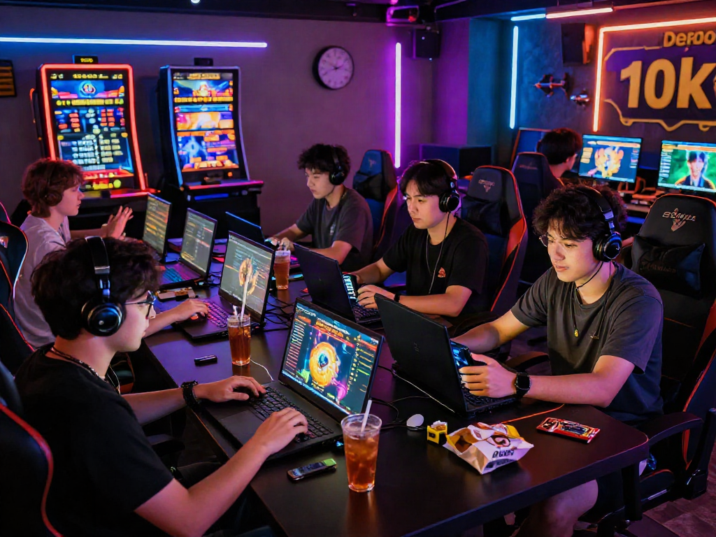 Players enjoying slot depo 10k games in exciting gaming environment