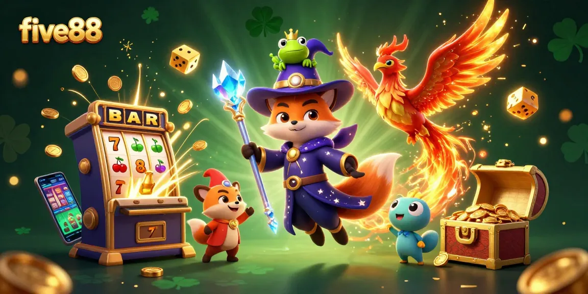 Immerse in the thrill of five88 with vibrant slot machines, dazzling jackpots, and captivating characters.