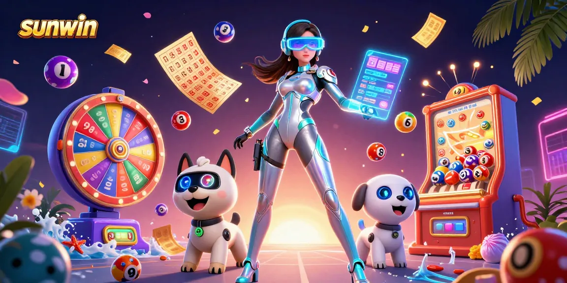 Players enjoy exciting games at Sunwin's vibrant casino with colorful entertainment.