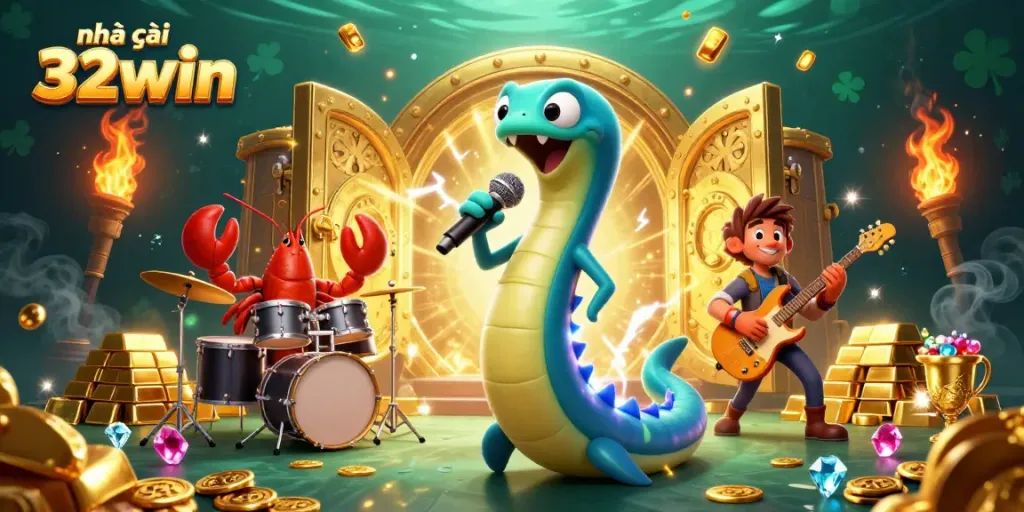 Experience the underwater casino thrill with nhà cái 32win featuring an electric eel DJ!