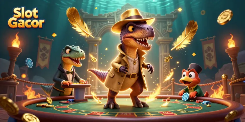Slot Gacor memberikan pengalaman kasino yang seru dengan petualangan velociraptor dan teman-temannya di meja blackjack.