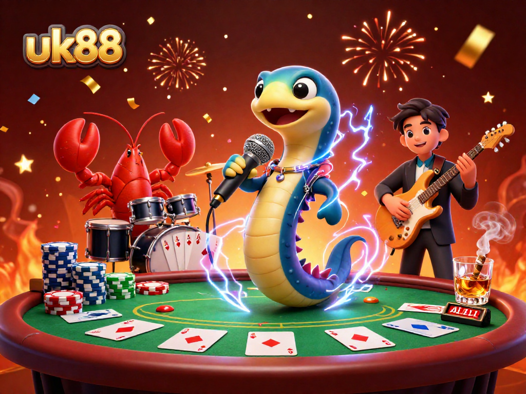 Experience excitement at uk88 with an underwater casino performance featuring electric eel DJ and vibrant visuals.