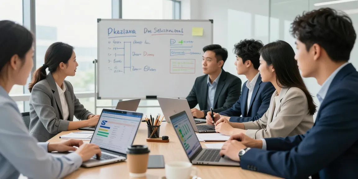 Team discussing o2 business account options in a modern office.