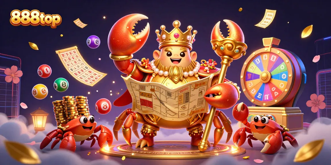 Engage in exciting lottery games with 888top, featuring vibrant scenes and dynamic prizes.