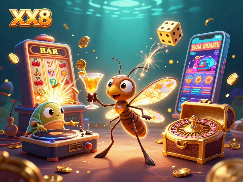 Catch the excitement with XX8 as a vibrant scene unfolds in a thrilling casino environment.