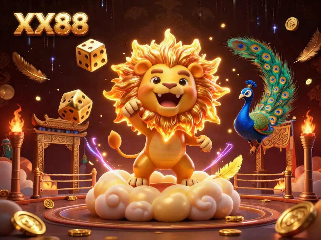 Experience winning moments at XX88 with thrilling gaming elements in a vibrant, dramatic scene.