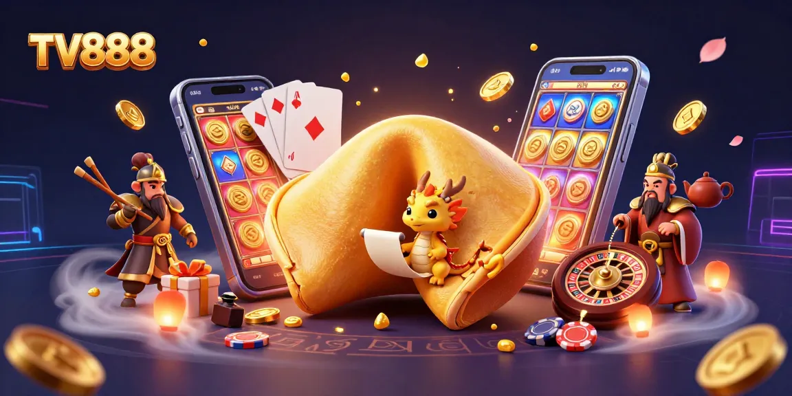 Win big with TV888's exhilarating slots and vibrant casino visuals in a magical scene.