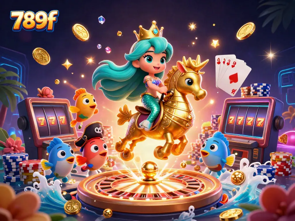 Experience thrilling gameplay on 789f with vibrant mermaid-themed casino visuals and dynamic gaming elements.
