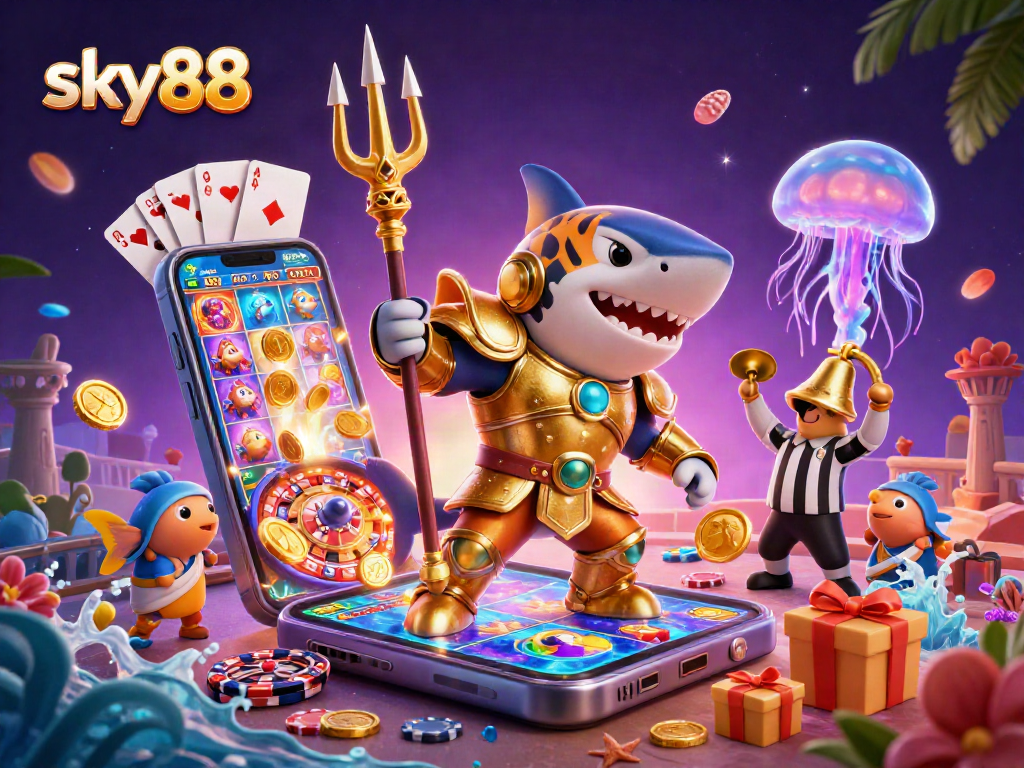 Engage with sky88's exciting underwater casino realm featuring dynamic 3D characters and games.