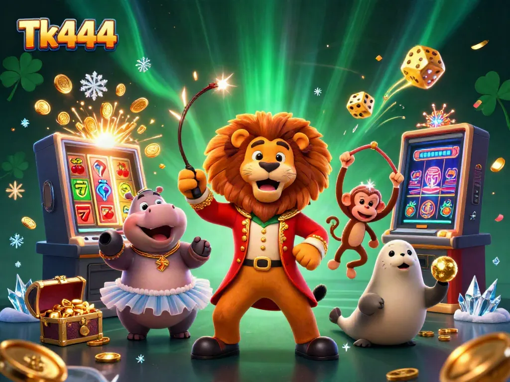 Engage with exciting slot adventures at Tk444 with thrilling characters and jackpot visuals.