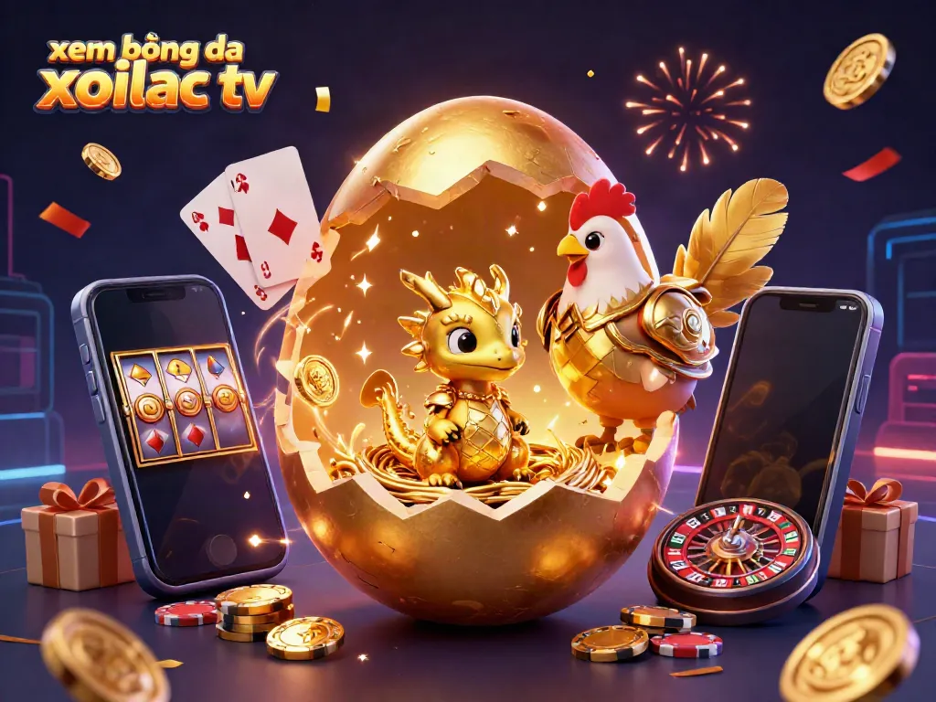 Enjoy xem bóng đá xoilac tv with vibrant casino-themed characters and dynamic gaming elements in this 3D artwork.