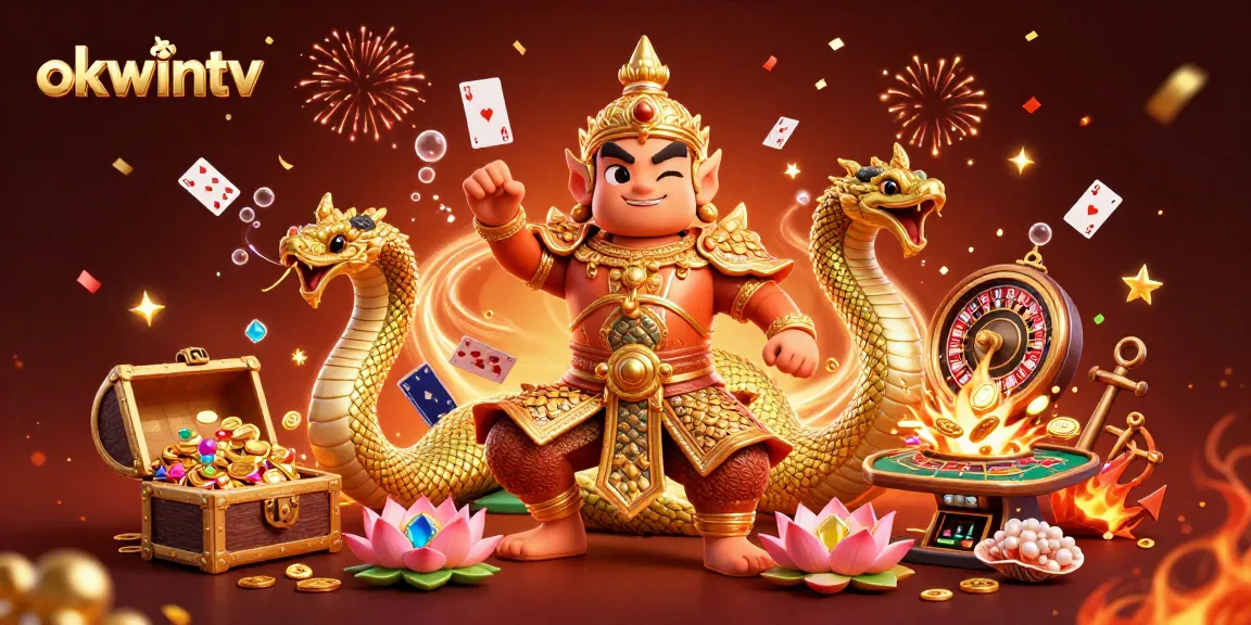 Experience the excitement of gaming at okwintv with colorful cards and lively casino elements