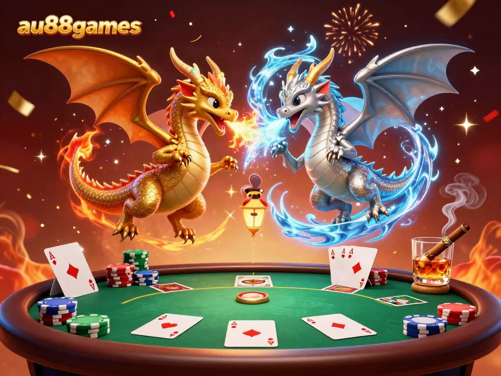 Engage in thrilling gameplay at au88games with vibrant dragons and poker excitement.