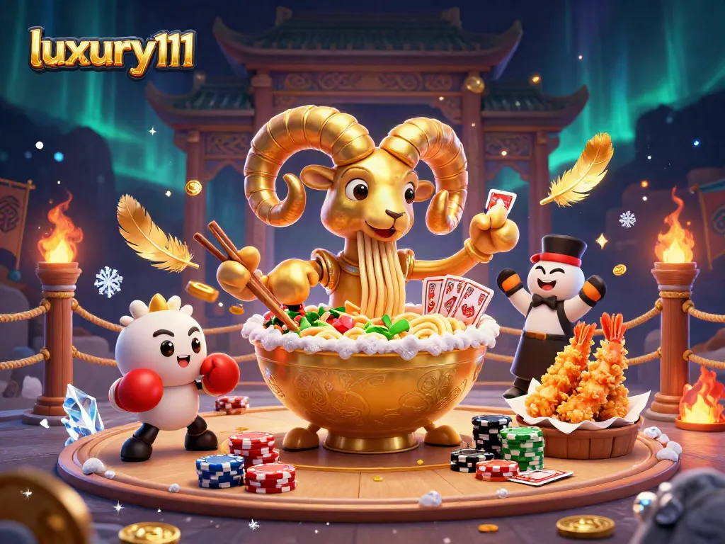 Experience luxury111 with a vibrant scene of lively casino characters and thrilling gaming elements.