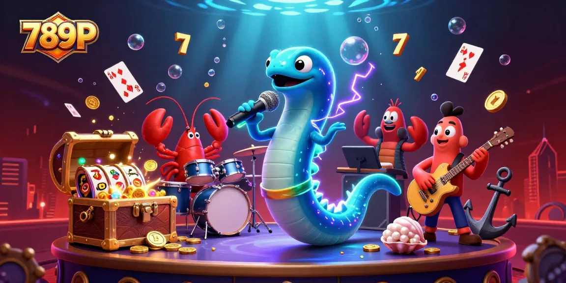Experience exhilarating wins with 789P in an underwater casino featuring lively characters and slot reels.