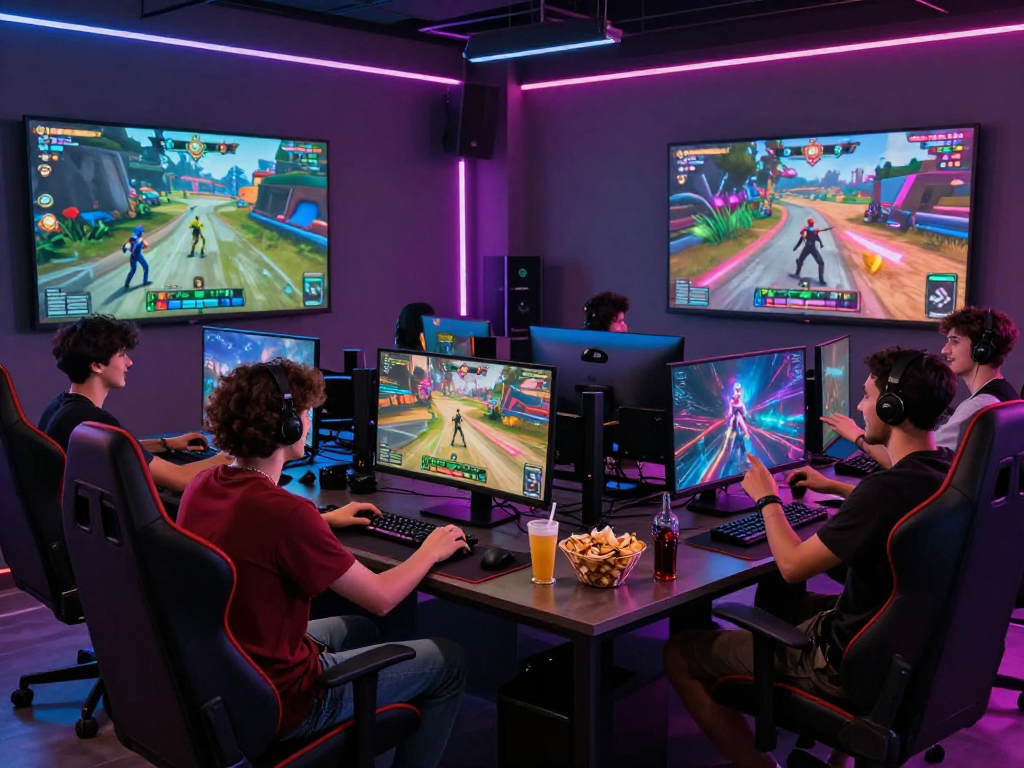 Players enjoying an immersive sex game in a vibrant gaming room filled with engaging graphics and interactive elements.