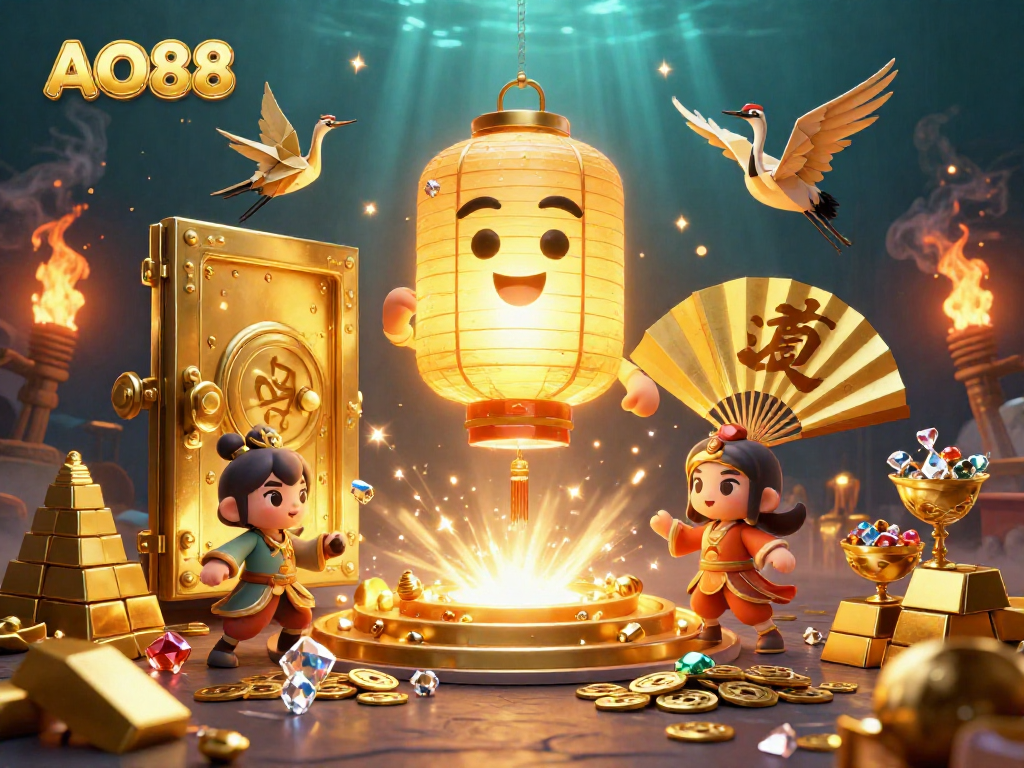 Experience thrilling wins at AO88 casino with golden lantern spirit and luxurious treasures.