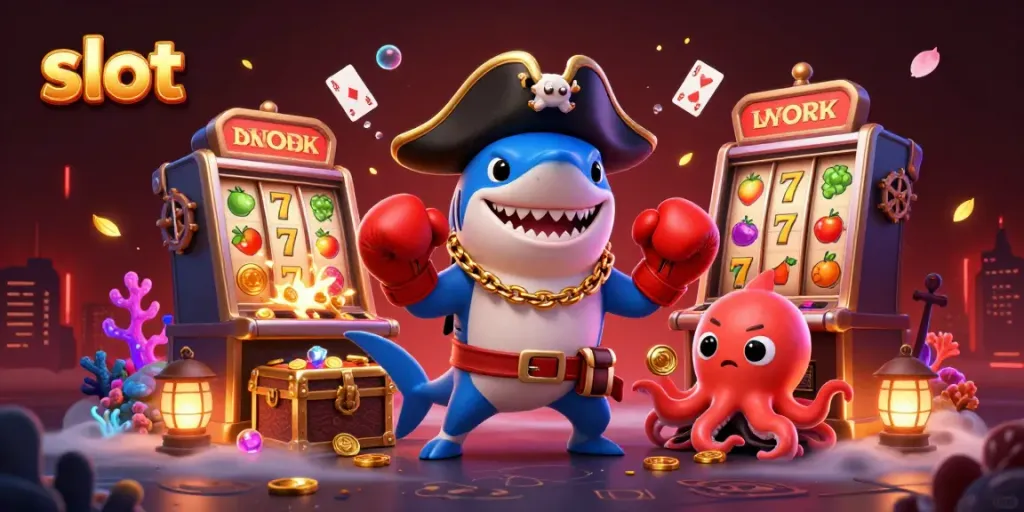 Experience fun with slot machines in a vibrant underwater casino adventure.