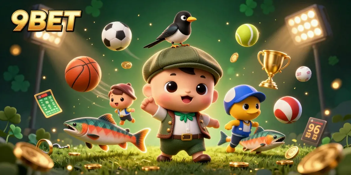 Engage in thrilling games with 9BET while experiencing cartoon-style excitement and dynamic casino elements.