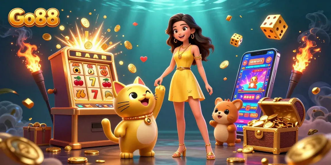 Win big with Go88's exciting casino games in a vibrant, interactive scene.