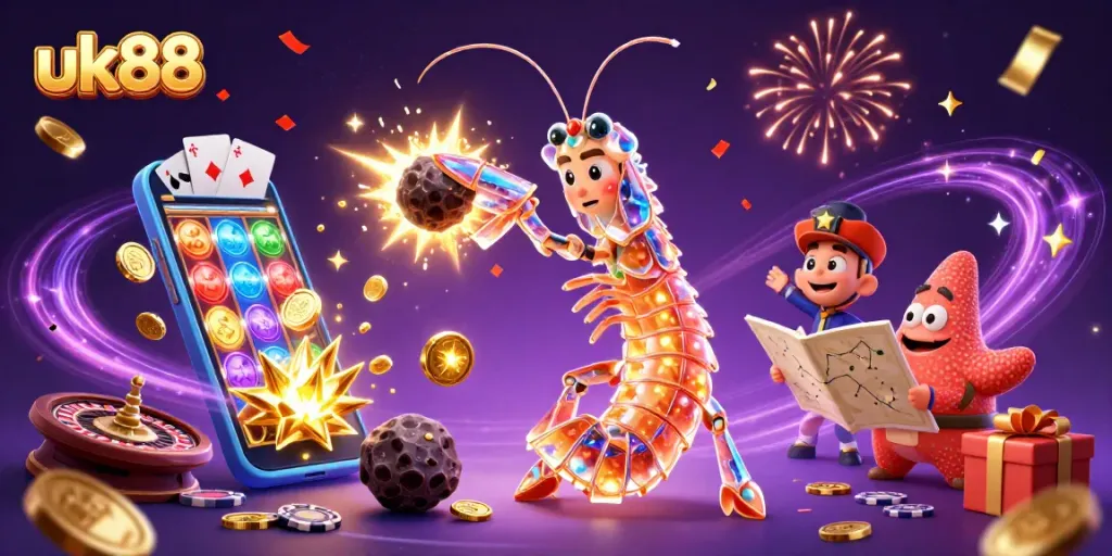 Engage with the thrilling uk88 universe, where a galactic samurai battles asteroids for golden gems.