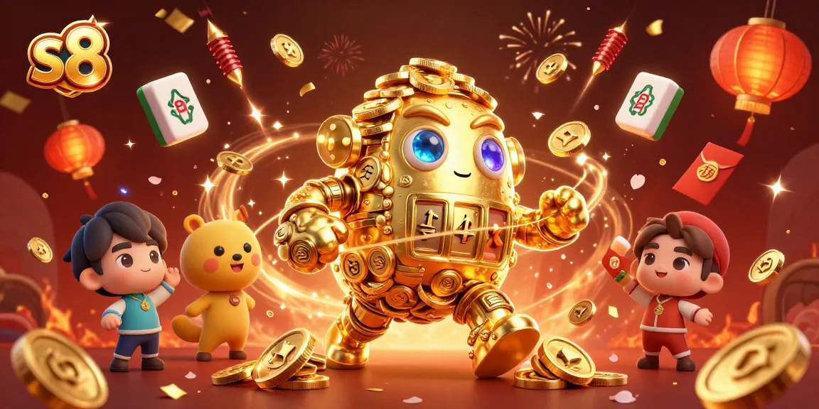 Engage with exciting gaming experiences at s8 with vibrant 3D casino illustration.