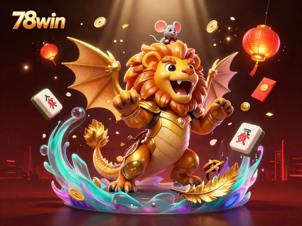 Experience thrilling gameplay with the roaring lion chimera and mouse jockey at 78win's online casino.