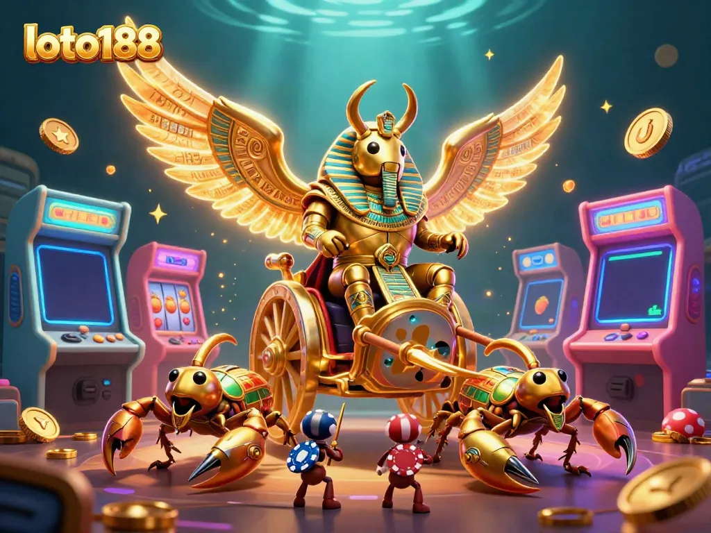 Experience the thrills of loto188 with vibrant characters, glowing elements, and casino excitement.