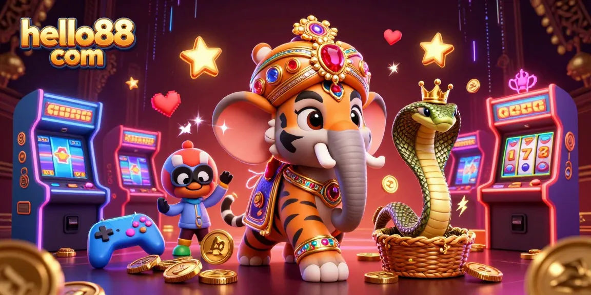Play and win exciting slots at hello88 com with vibrant 3D characters and dynamic casino elements.