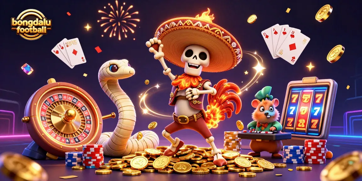 Experience the excitement of bongdalu football with a lively illustration showing dynamic characters and casino elements.