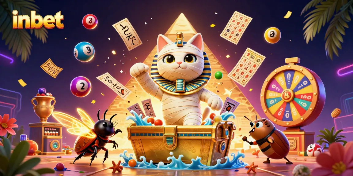 Experience thrilling gaming with inbet's vibrant 3D casino scene featuring captivating characters and dynamic action.