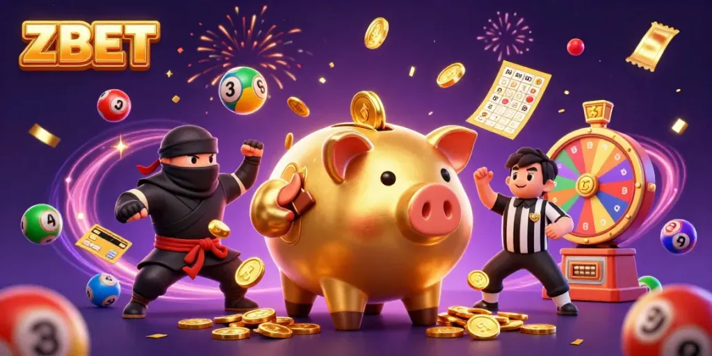 ZBET provides winning strategies in an exciting casino scene with dynamic characters and game elements.