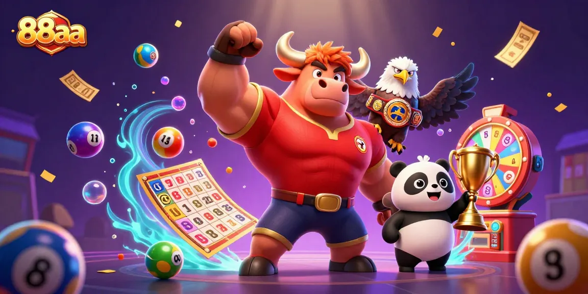 Engage with 88aa's vibrant online gaming world featuring lively characters and dynamic gambling elements.