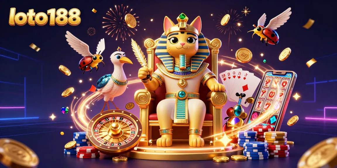 Experience the thrill of loto188 with vibrant casino elements and dynamic 3D characters.