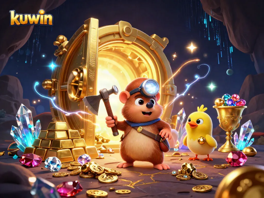 Kuwin's treasure hunter mole reveals stunning gems and gold during a thrilling casino adventure.