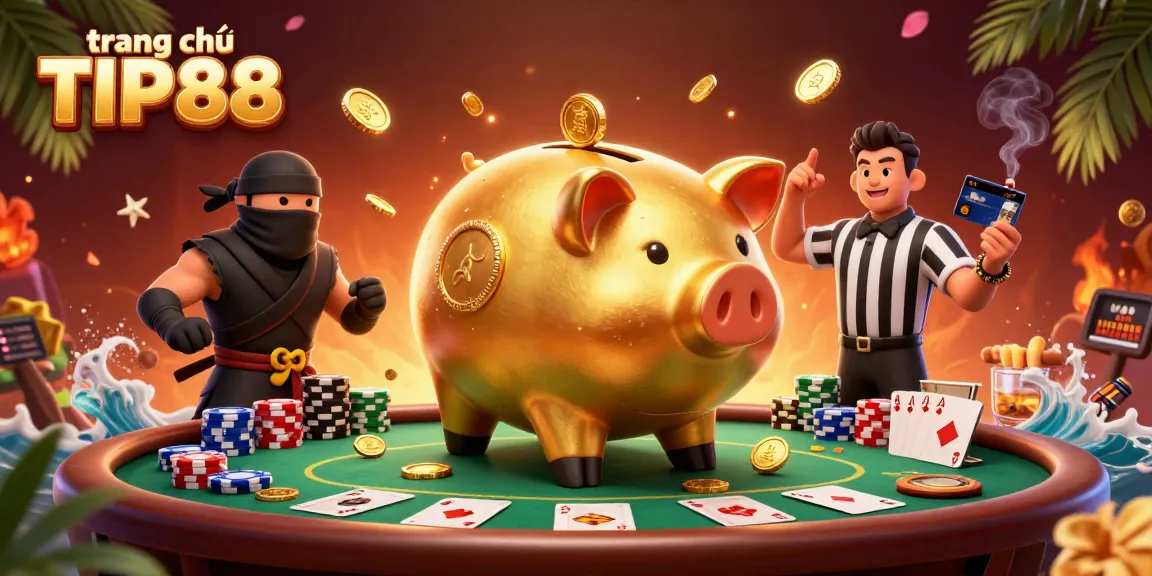 Engage with the exciting dynamics of trang chủ TIP88 as a sumo wrestler commands coins amidst vibrant casino elements.