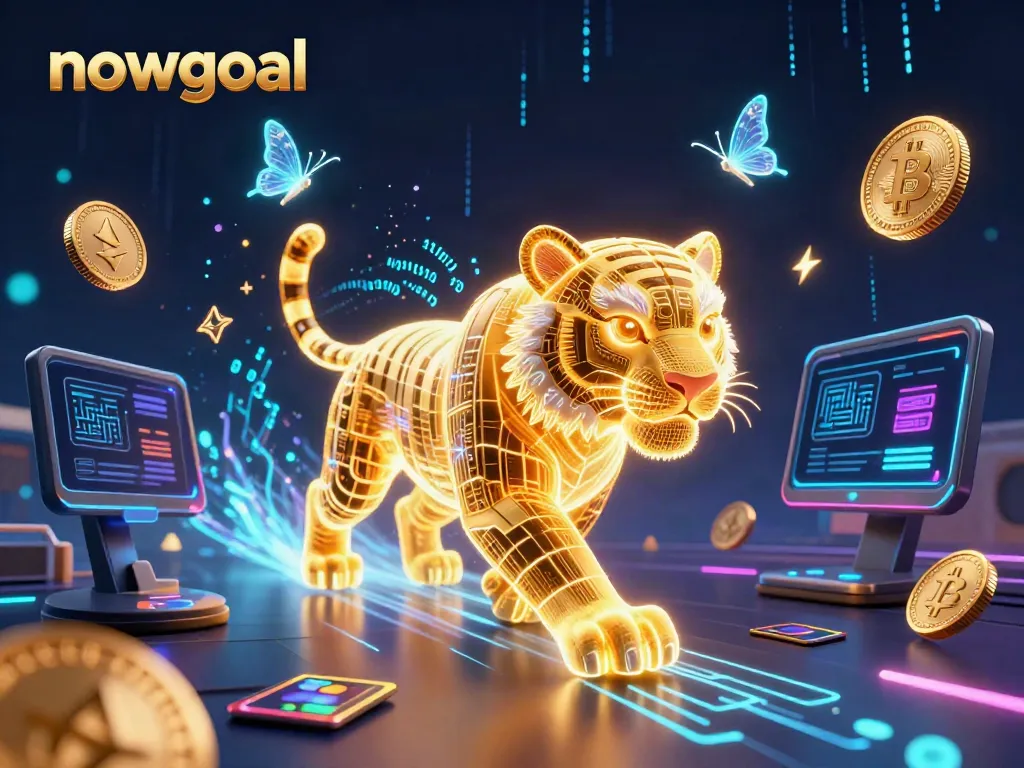 Engage in nowgoal sports betting with dynamic holographic elements and neon highlights.