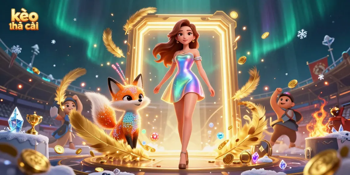 Betting on kèo nhà cái with vibrant visuals showcasing sports, tokens, and trophies.